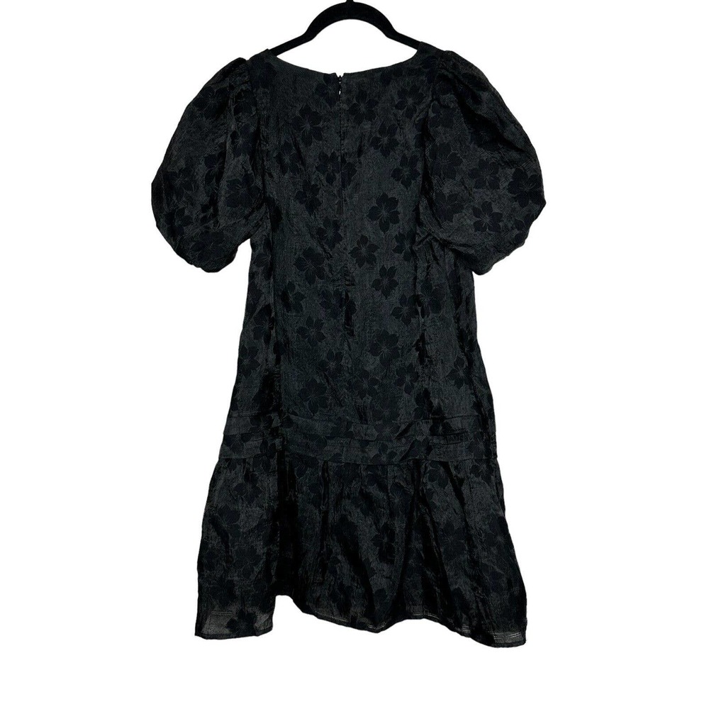 NWT Madewell Womens Puff Sleeve Pleated Mini‎ Dress XS Floral Jacquard Pockets - Picture 9 of 12